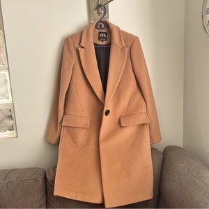 Zara Long Wool Blend Coat